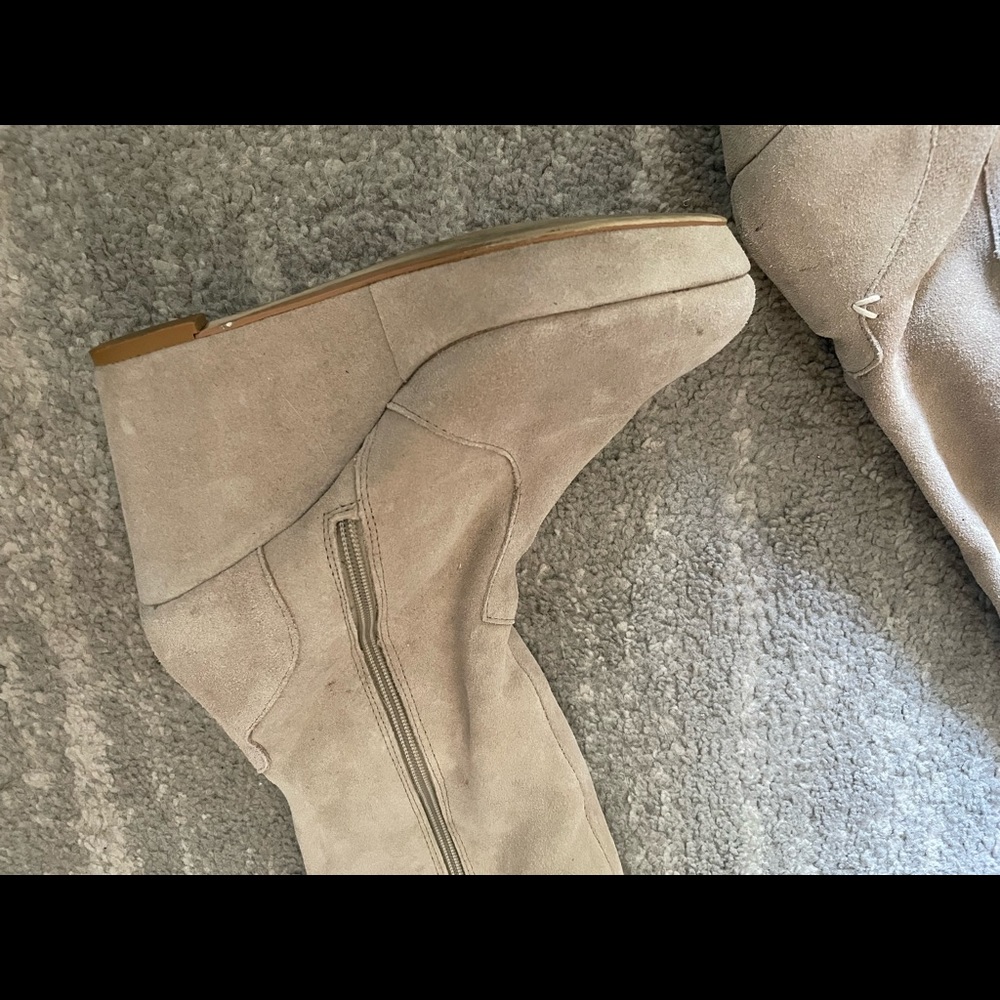 Knee high wedge boots